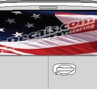 CLR109 American Flag 1 Vision Rear Window Mural Decal