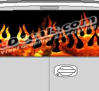 CLR111 Fire Flames Vision Rear Window Mural Decal