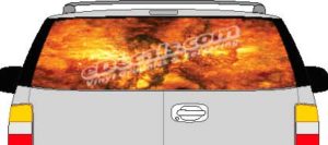 CLR113 Fire Vision Rear Window Mural Decal