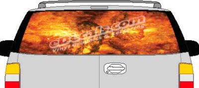 CLR113 Fire Vision Rear Window Mural Decal