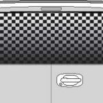 CLR114 Checkered Flag Fade I Vision Rear Window Mural Decal
