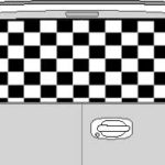 CLR119 Checkered II Vision Rear Window Mural Decal