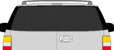 CLR121 Diamond Plate II Vision Rear Window Mural Decal