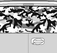 CLR123 Urban Camoflage I Vision Rear Window Mural Decal