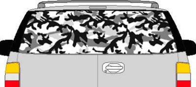 CLR123 Urban Camoflage I Vision Rear Window Mural Decal