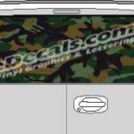 CLR124 Dark Woods Camoflage I Vision Rear Window Mural Decal