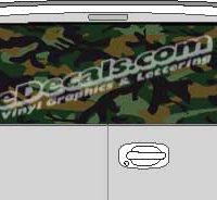 CLR124 Dark Woods Camoflage I Vision Rear Window Mural Decal