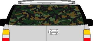 CLR125 Camoflage I Vision Rear Window Mural Decal