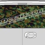 CLR126 Dark Thick Camoflage I Vision Rear Window Mural Decal
