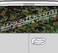 CLR126 Dark Thick Camoflage I Vision Rear Window Mural Decal