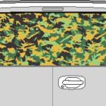 CLR127 Thick Camoflage I Vision Rear Window Mural Decal