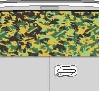 CLR127 Thick Camoflage I Vision Rear Window Mural Decal