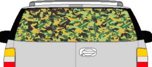 CLR127 Thick Camoflage I Vision Rear Window Mural Decal