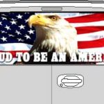CLR129 Eagle Flag Proud To Be An American Vision Rear Window Mural Decal