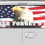 CLR131 Remember 9-11 Vision Rear Window Mural Decal
