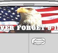 CLR131 Remember 9-11 Vision Rear Window Mural Decal
