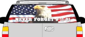 CLR131 Remember 9-11 Vision Rear Window Mural Decal