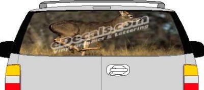 CLR135 Brown Deer Vision Rear Window Mural Decal