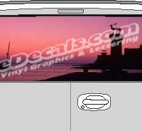 CLR136 Sunset On Water Vision Rear Window Mural Decal