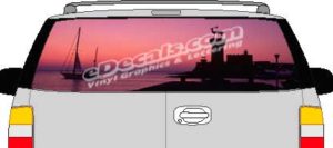 CLR136 Sunset On Water Vision Rear Window Mural Decal