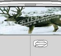 CLR137 Snow Deer Vision Rear Window Mural Decal