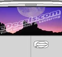 CLR141 Moon Landscape Vision Rear Window Mural Decal