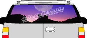 CLR141 Moon Landscape Vision Rear Window Mural Decal