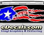 CLR145 Puerto Rico Flag II Vision Rear Window Mural Decal