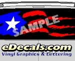 CLR146 Puerto Rico Flag I Vision Rear Window Mural Decal