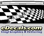 CLR149 Perspective Checkered Vision Rear Window Mural Decal