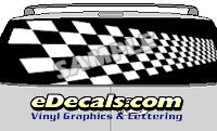 CLR149 Perspective Checkered Vision Rear Window Mural Decal