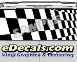 CLR150 Perspective II Checkered Vision Rear Window Mural Decal