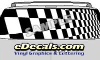CLR150 Perspective II Checkered Vision Rear Window Mural Decal