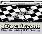 CLR152 Finished Line Checkered Flag I Vision Rear Window Mural Decal
