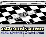 CLR153 Finished Line Checkered Flag II Vision Rear Window Mural Decal