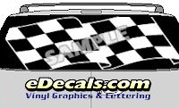 CLR153 Finished Line Checkered Flag II Vision Rear Window Mural Decal