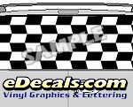 CLR155 Flip Flop I Checkered Flag Vision Rear Window Mural Decal