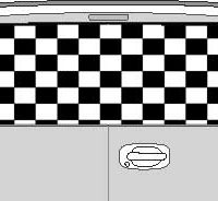 CLR157 Checkered Flag V Vision Rear Window Mural Decal