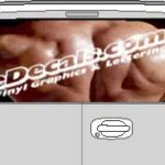 CLR158 Muscle Man Back Vision Rear Window Mural Decal