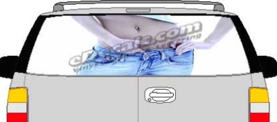 CLR160 Belly Button Vision Rear Window Mural Decal