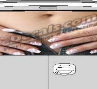 CLR161 Belly Button II Vision Rear Window Mural Decal