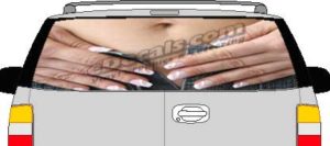 CLR161 Belly Button II Vision Rear Window Mural Decal