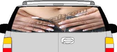 CLR161 Belly Button II Vision Rear Window Mural Decal