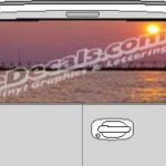 CLR167 Lighthouse Sunset Vision Rear Window Mural Decal