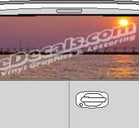 CLR167 Lighthouse Sunset Vision Rear Window Mural Decal