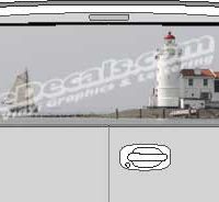 CLR168 Lighthouse Vision Rear Window Mural Decal