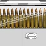 CLR170 M16 Bullets Military Vision Rear Window Mural Decal