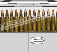 CLR170 M16 Bullets Military Vision Rear Window Mural Decal