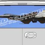 CLR171 Navy Airplane Vision Rear Window Mural Decal