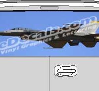 CLR171 Navy Airplane Vision Rear Window Mural Decal